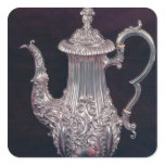 Coffee-pot by John Watson, Sheffield, 1818 stickers
