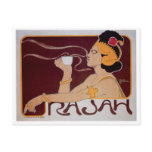 Coffee Rajah Vintage Hot Coffee Drink Ad postcards