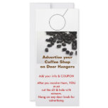 Coffee Shop Advertising DOOR HANGER promotion tags rack cards