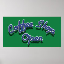 Coffee Shop Open Print