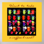 Coffee Slang Mug Art poster