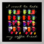Coffee Slang Mug Art poster