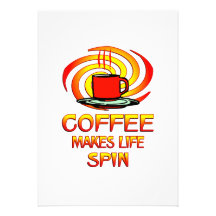 Coffee Spins Personalised Invite