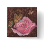 Coffee Splash & Butterfly Kisses Pinback Button