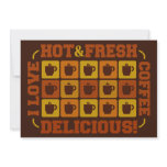 Coffee Squares invitation, customizable