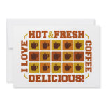 Coffee Squares invitation, customizable