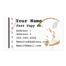 Coffee Stain Typewriter Grunge Business Card