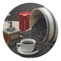 Coffee Round Sticker