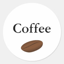 'Coffee' sticker, simple & elegant.