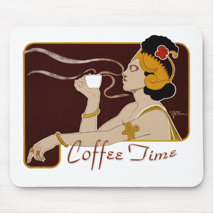 Coffee Time CC0224 Art Nouveau Mousepad