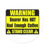 coffee warning sign