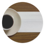 Coffee with napkin stickers