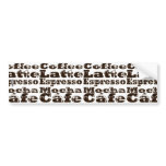 Coffee WordsBumper Sticker bumper stickers
