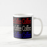 CoffeeCoffeeCoffee Mug in Red, White & Blue