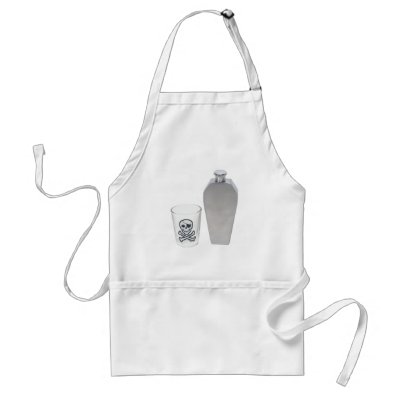 CoffinFlaskShotGlass070109 Aprons by ShroudedLake