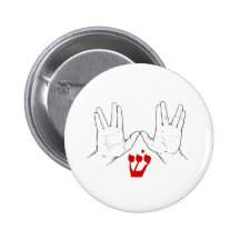 Cohanim (Kohan) Hands with SHIN Buttons