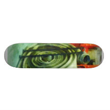Coiled Hose on Fire Truck Custom Skate Board