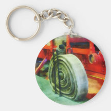 Coiled Hose on Fire Truck Keychains
