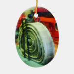 Coiled Hose on Fire Truck Ornaments