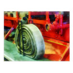 Coiled Hose on Fire Truck Postcard