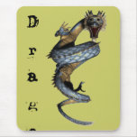 Coiled To Strike Dragon Asian Mousepad