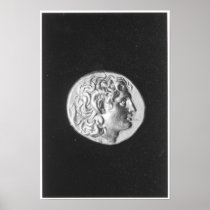 Coin bearing the head of Alexander the Great Posters
