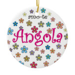 Colar circular - amo-te Angola - Flores Ornament