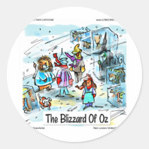 Cold Day In Oz Funny Tees Mugs Cards & Gifts Sticker