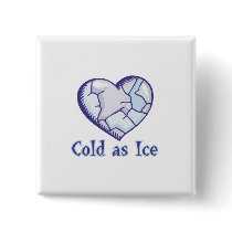 cold ice heart pinback buttons