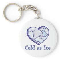 cold ice heart key chain