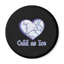 cold ice heart fridge magnets