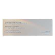'Cold Summer' poetry bookmark Business Cards