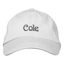 COLE Name Designer Cap Embroidered Hat