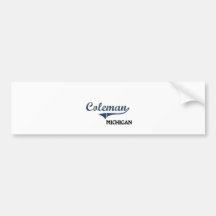 Coleman Michigan City Classic Bumper Sticker