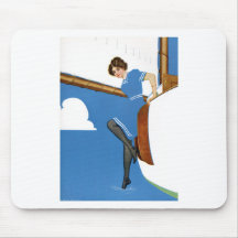 Coles Phillips Fadeaway - Sailing On Blue Oceans Mousepads