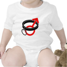 Collared male symbol. bodysuit