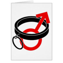 Collared male symbol. card