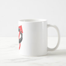 Collared male symbol. coffee mug
