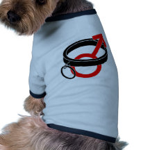 Collared male symbol. dog tee shirt