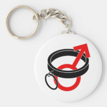 Collared male symbol. keychains