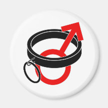 Collared male symbol. refrigerator magnets