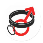 Collared male symbol. stickers