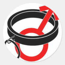 Collared male symbol. sticker