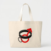 Collared male symbol. tote bag