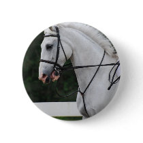 Collected White Horse  Button
