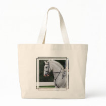 Collected White Horse  Canvas Bag