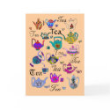 Collection of  Vintage Teapots (blank inside) cards
