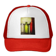 Collector - Bottles - Still life of three bottles Mesh Hat
