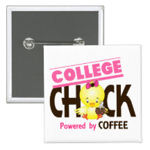 College Chick 4 Buttons