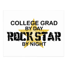 College Grad Rock Star by Night Post Cards